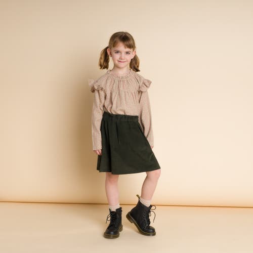 Beet World Girls Block Pleats Brooklyn Skirt In Green
