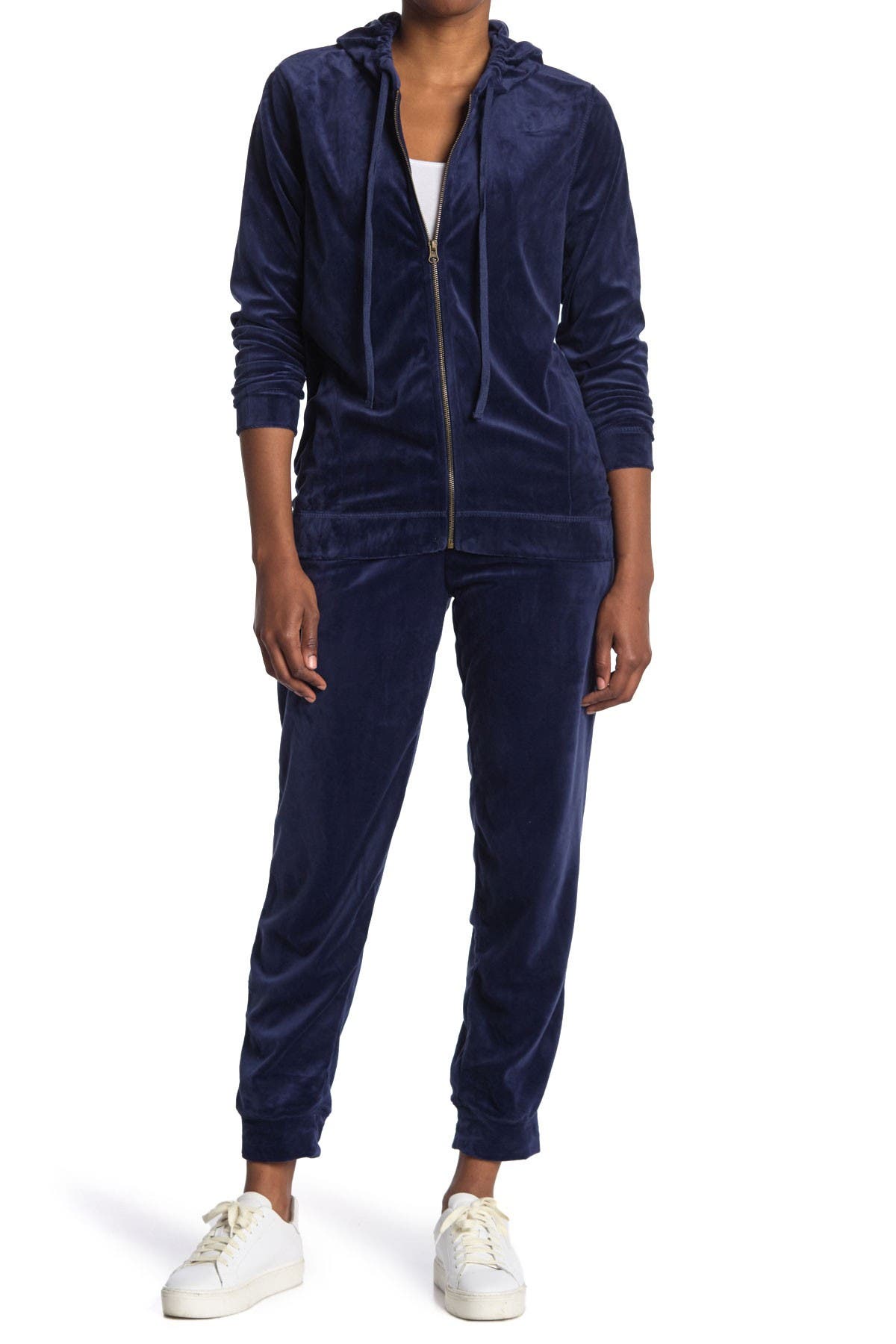 hue velour women's hoodie set