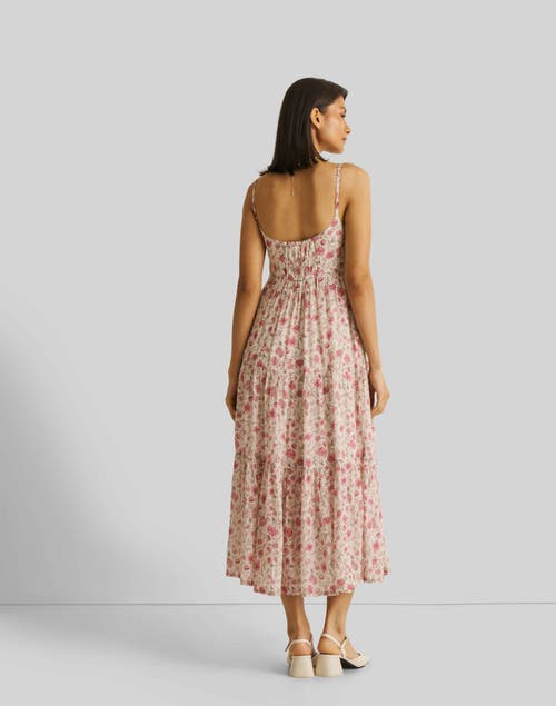 Reistor Strappy Tiered Maxi Dress In Petal Fusion