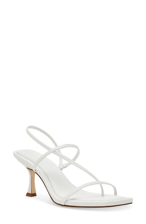 Lock Sandal in White Leather