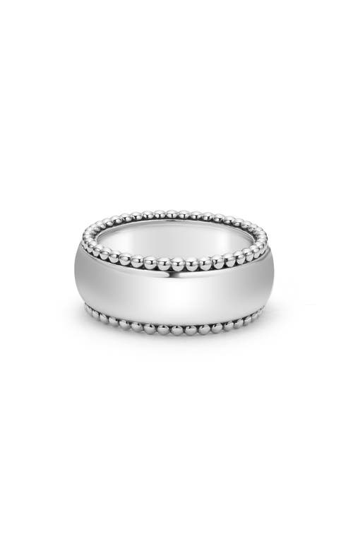 Lagos Men's Sterling Silver Anthem Polished Caviar Bead Band - Exclusive In Silver