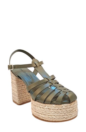 Dee Ocleppo Tulum 115mm Leather Sandals In Moss