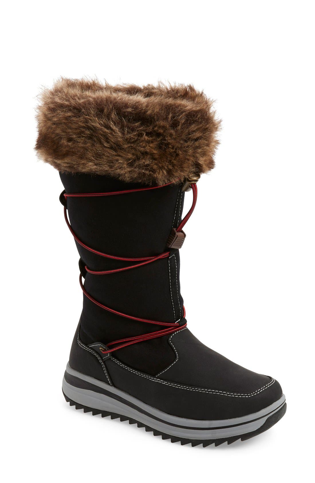 Khombu 'Chalet' Waterproof Tall Boot With Faux Fur Trim (Women) (Wide