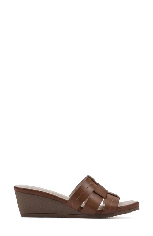 Shop Cliffs By White Mountain Candyce Wedge Sandal In Tan/burnished/smooth
