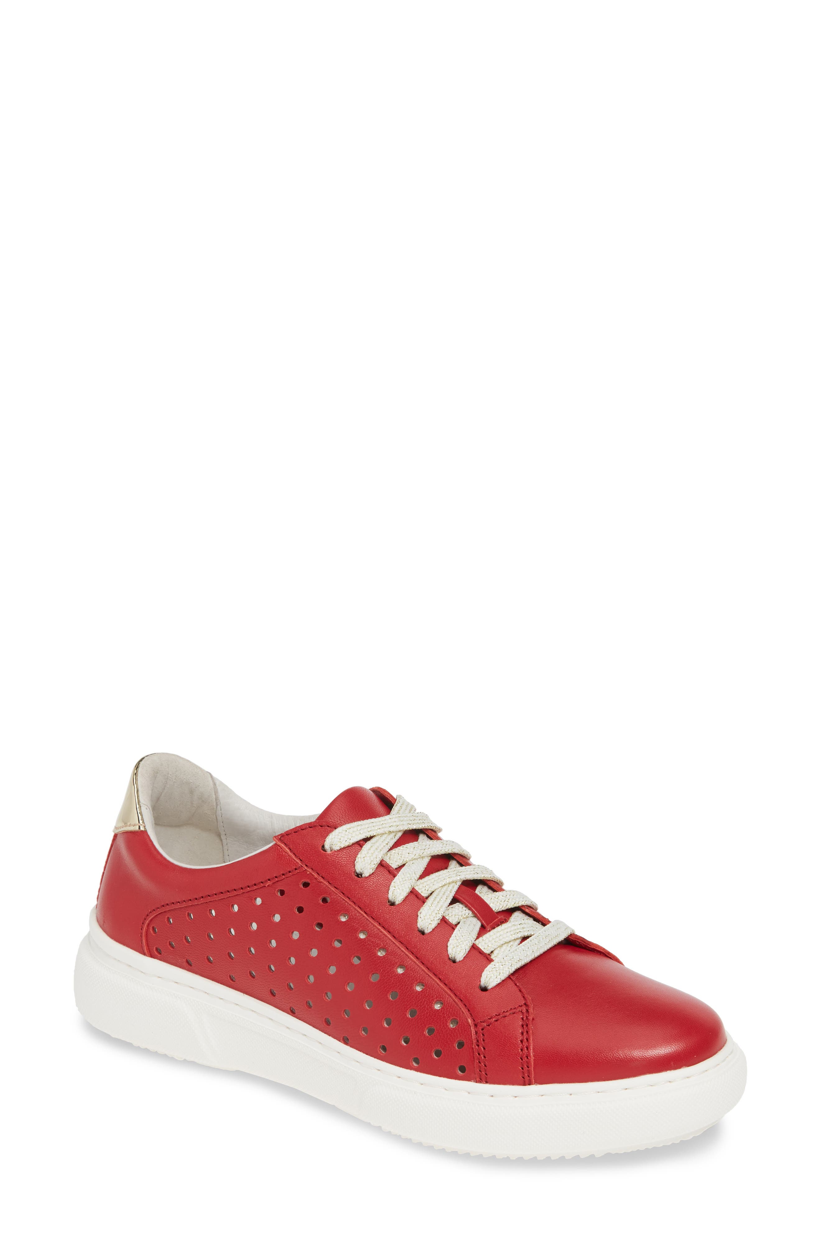 Johnston & Murphy Nora Perforated Sneaker, Red