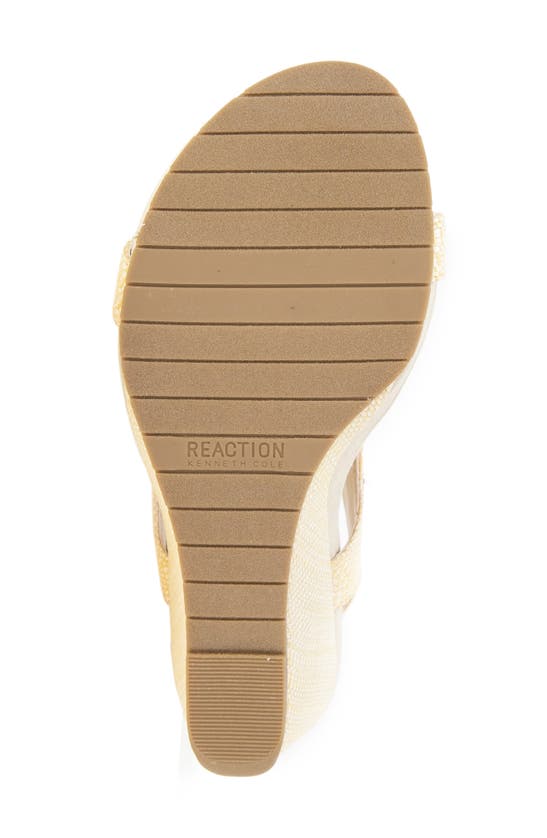 Reaction Kenneth Cole Greatly Platform Wedge Sandal In Natural Weave