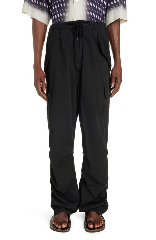 Dries Van Noten Pentin Cotton Twill Cargo Pants Midnight at Nordstrom,