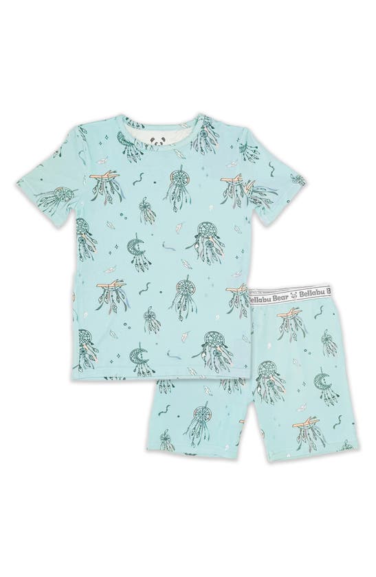 Bellabu Bear Kids' Baby Boy's, Little Boy's & Boy's Dreamcatcher Print Pajama Shorts Set In Bright Blue