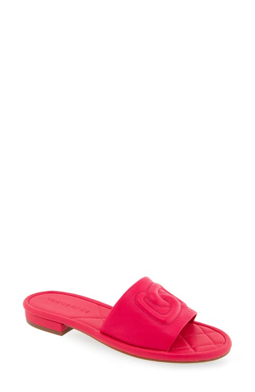 Jilda Slide Sandal in Virtual Pink Leahter