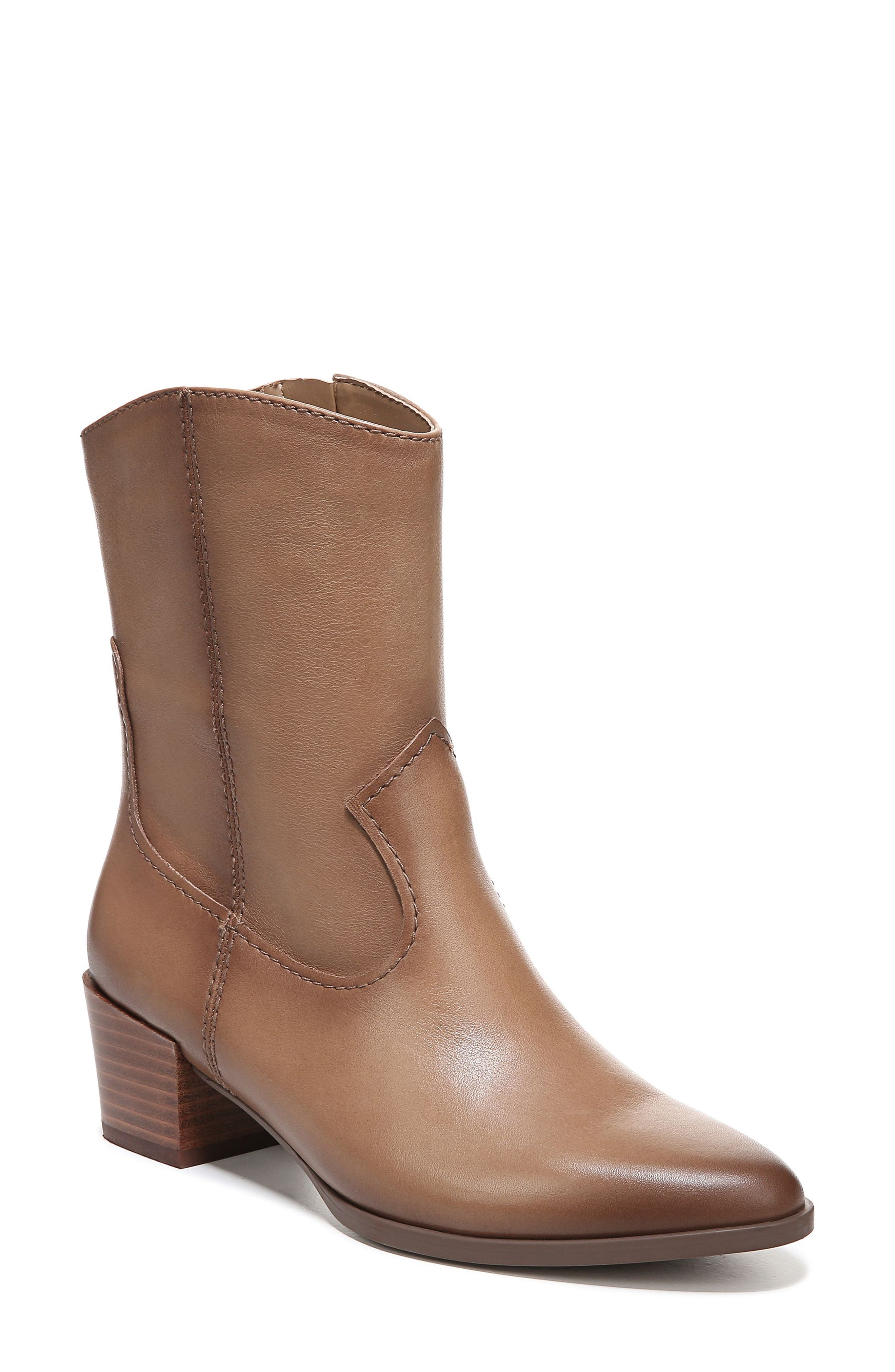 brown mid calf boots