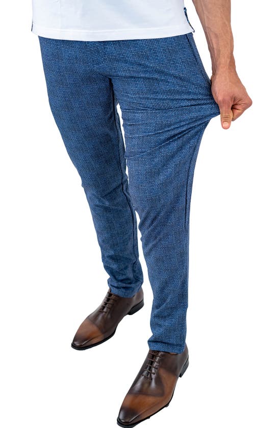 Maceoo Mélange Skinny Pants In Blue