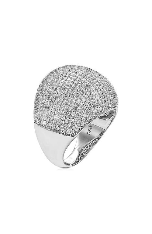 Suzy Levian Pavé Cubic Zirconia Ring In White