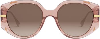 Fendi First Oval Sunglasses in Pink - Fendi