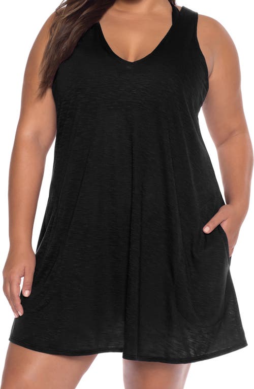 Breezy Basics Cover-Up Dress in Black