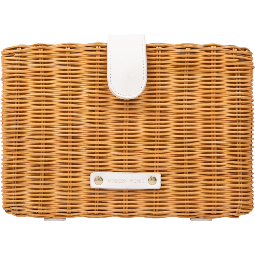 Modern Picnic The Snacker In Darker White Wicker