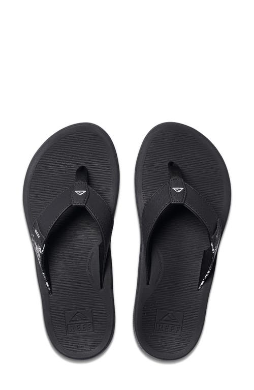 Shop Reef Santa Ana Flip Flop In Black/white