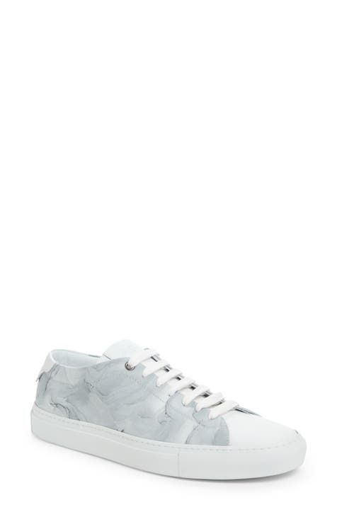 Marble Print Leather Sneaker