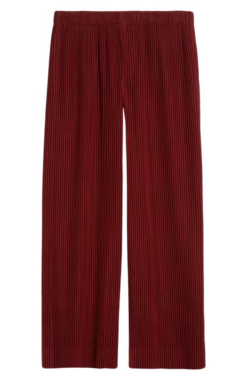 ISSEY MIYAKE HOMME PLISSÉ ISSEY MIYAKE MONTHLY COLORS SEPTEMBER PLEATED CROP WIDE LEG PANTS