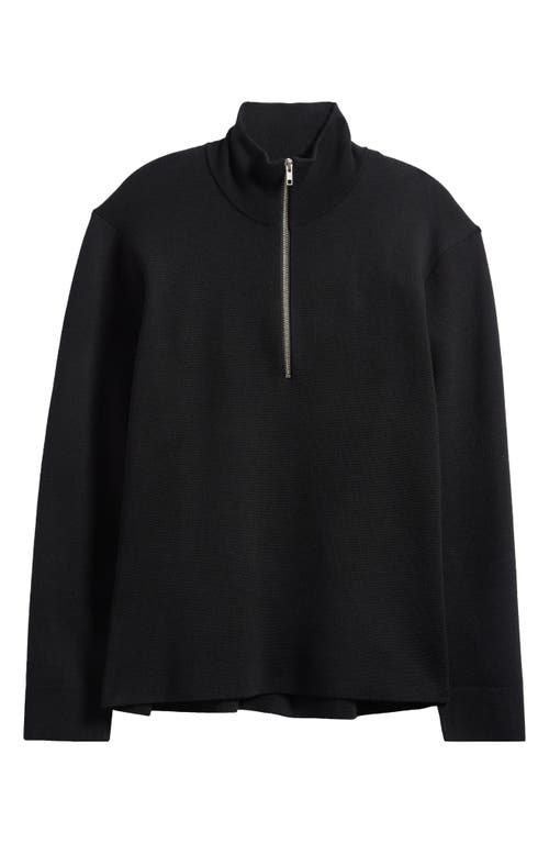 Nn07 6350 Harald Half Zip Sweater In Black