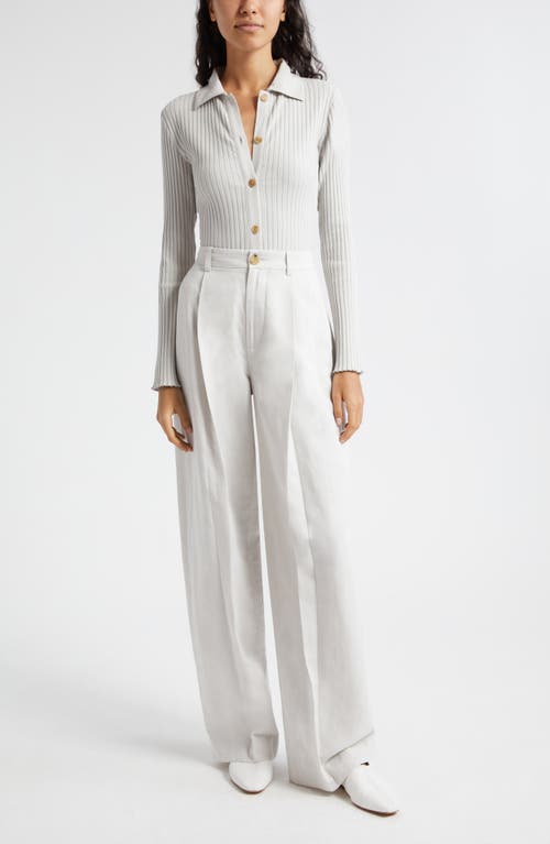 Shop Vince High Waist Wide Leg Pants In Salted Glass