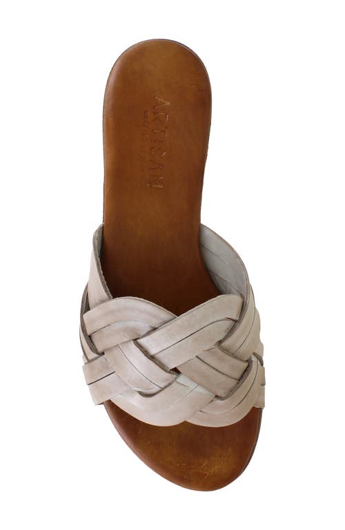 Shop Artisan Crafted By Zigi Arutzy Slide Sandal In White Grey