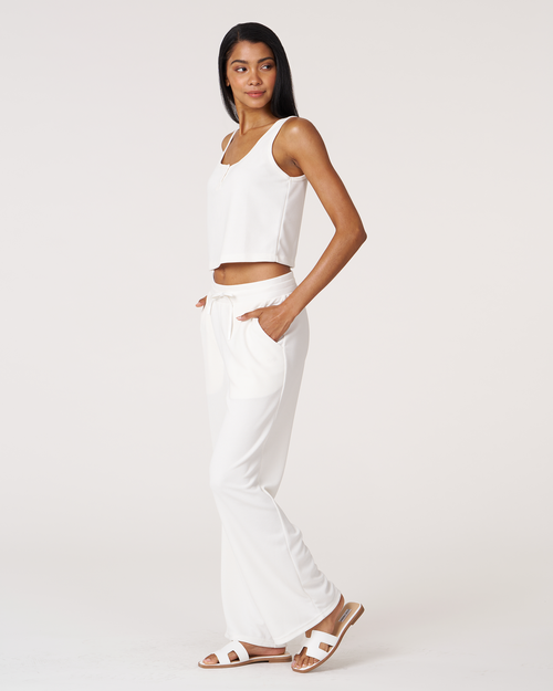 Rebody Active Retreat Waffle Tank In White