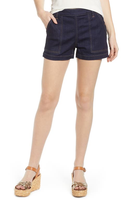 Side Button Shorts in Rinse Wash