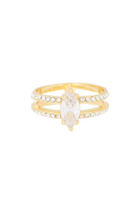 Marquise Double Band Ring