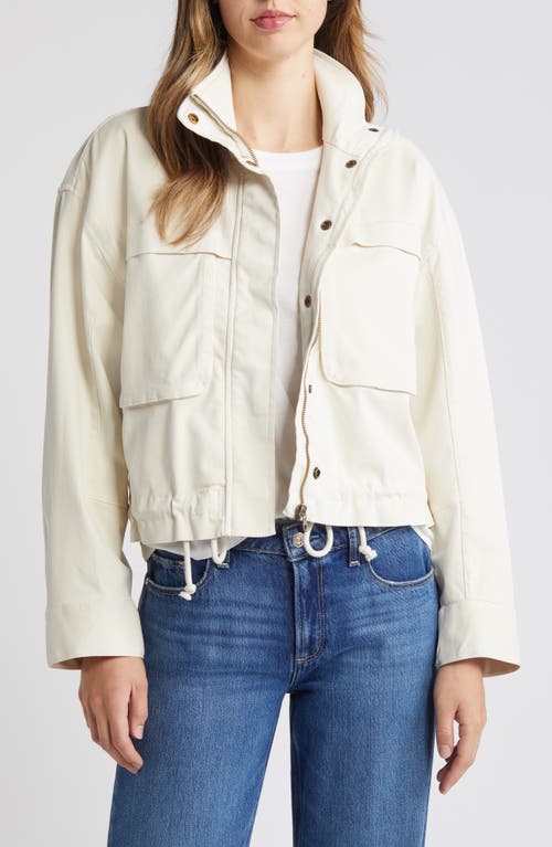 Shop Caslonr Caslon(r) Crop Utility Jacket In Ivory Pristine