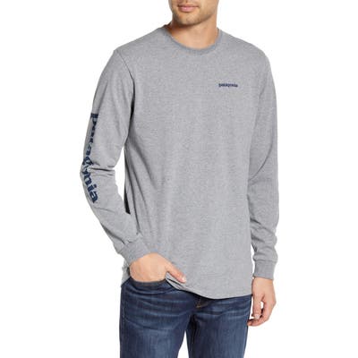Patagonia Long Sleeve Logo T-Shirt, Grey