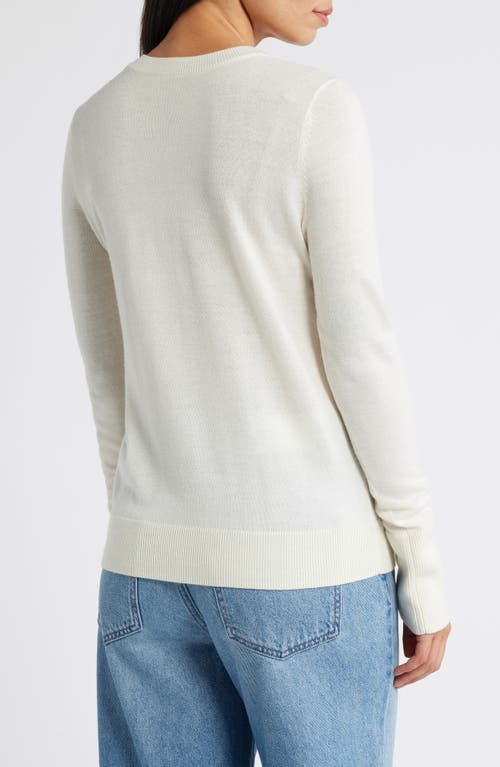 CASLONR CASLON(R) MERINO WOOL BLEND CREWNECK SWEATER