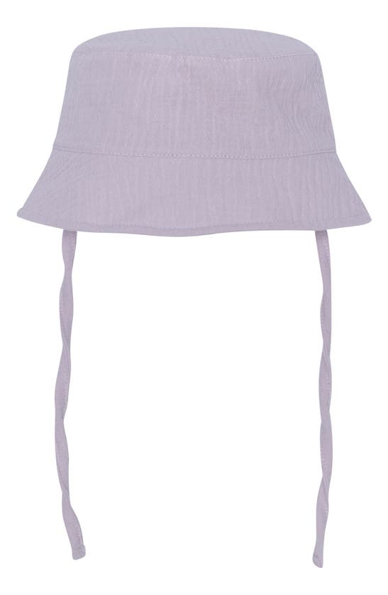Shop Petit Lem Organic Cotton Gauze Top, Bloomers & Bucket Hat Set In Purple Light
