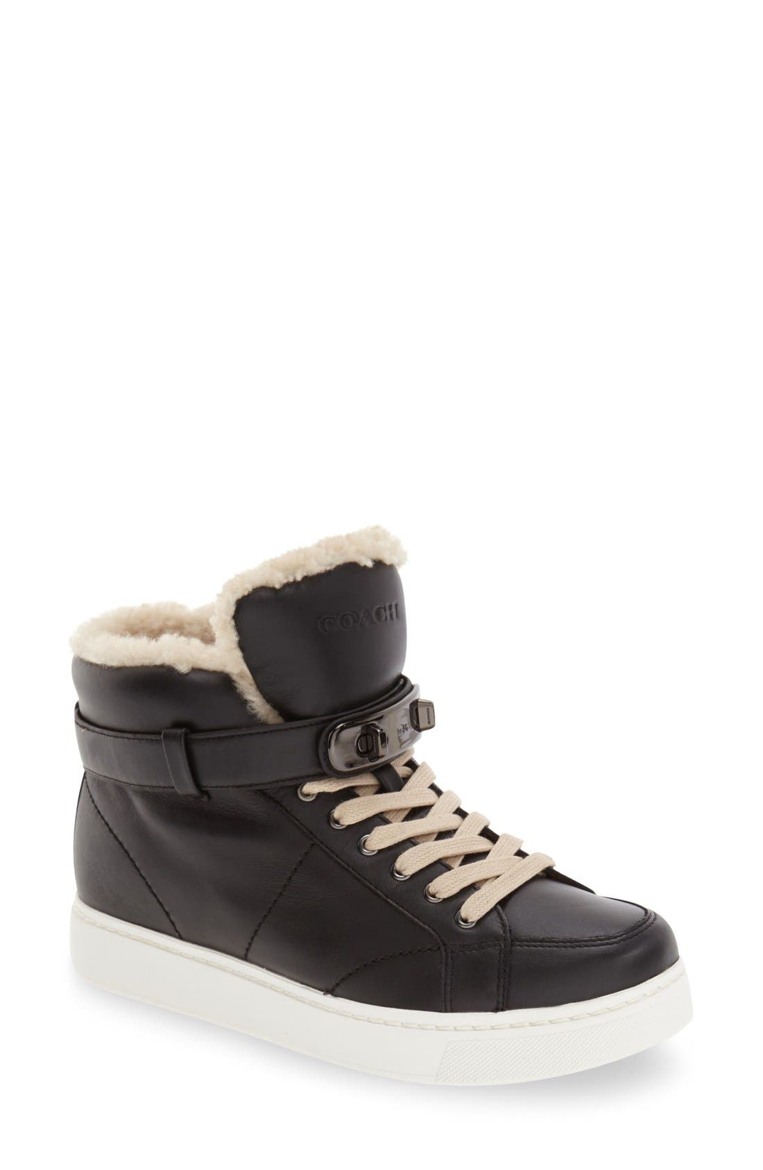 coach high top sneakers womens