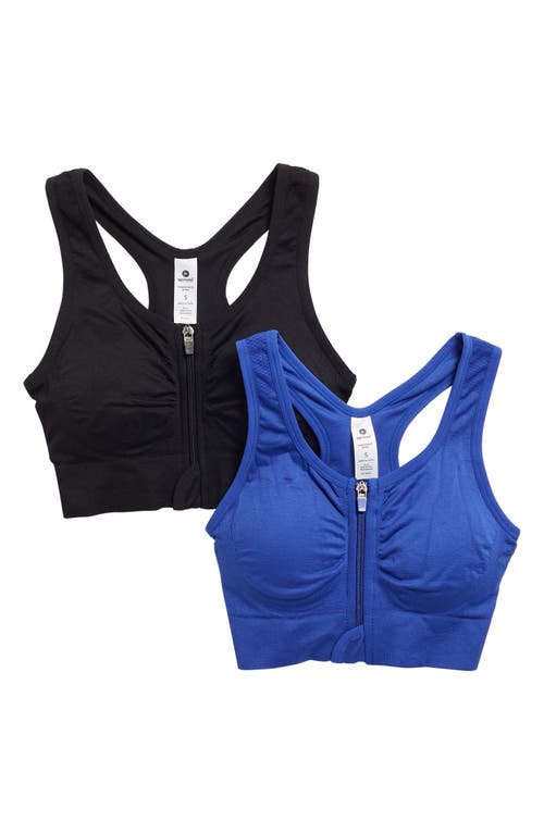 90 Degree By Reflex Seamless Bra Top In Surf The Web/black