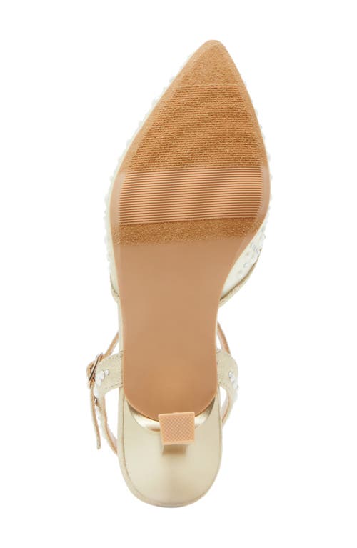 Steve Madden Jfinlee Ankle Strap Pointed Toe Pump In Champagne