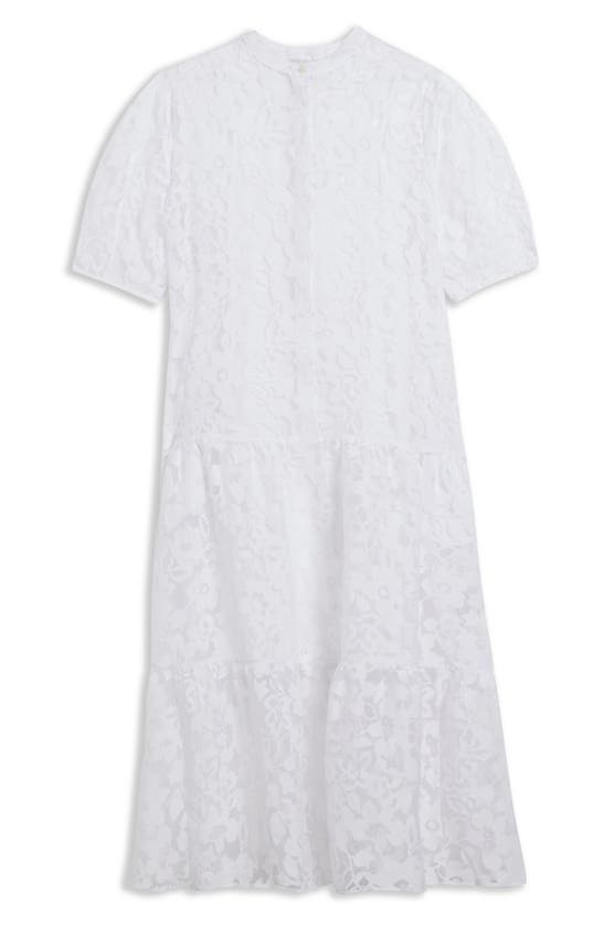 Shop Ted Baker Claarey Floral Motif Midi Dress In White