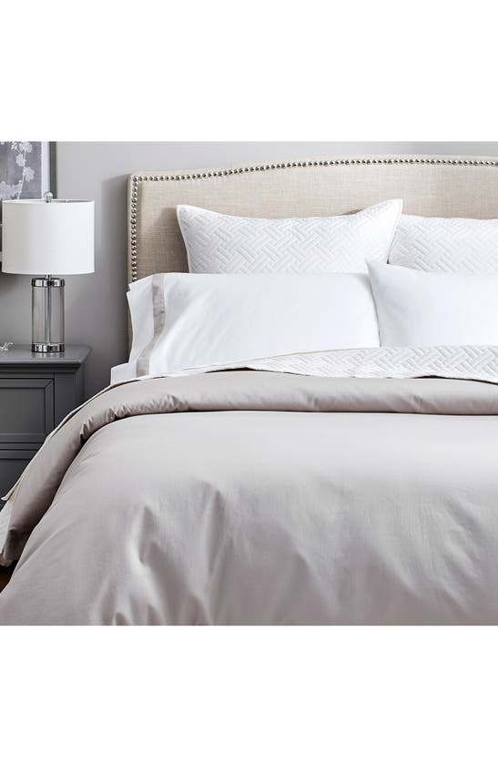 Shop Boll & Branch Signature Hemmed Duvet Set In Pewter