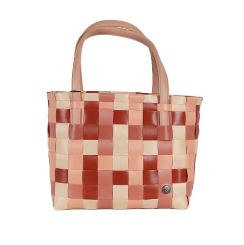 Shop Handed By Color Block Recycled Tote Bag In Apricot Blush Mix