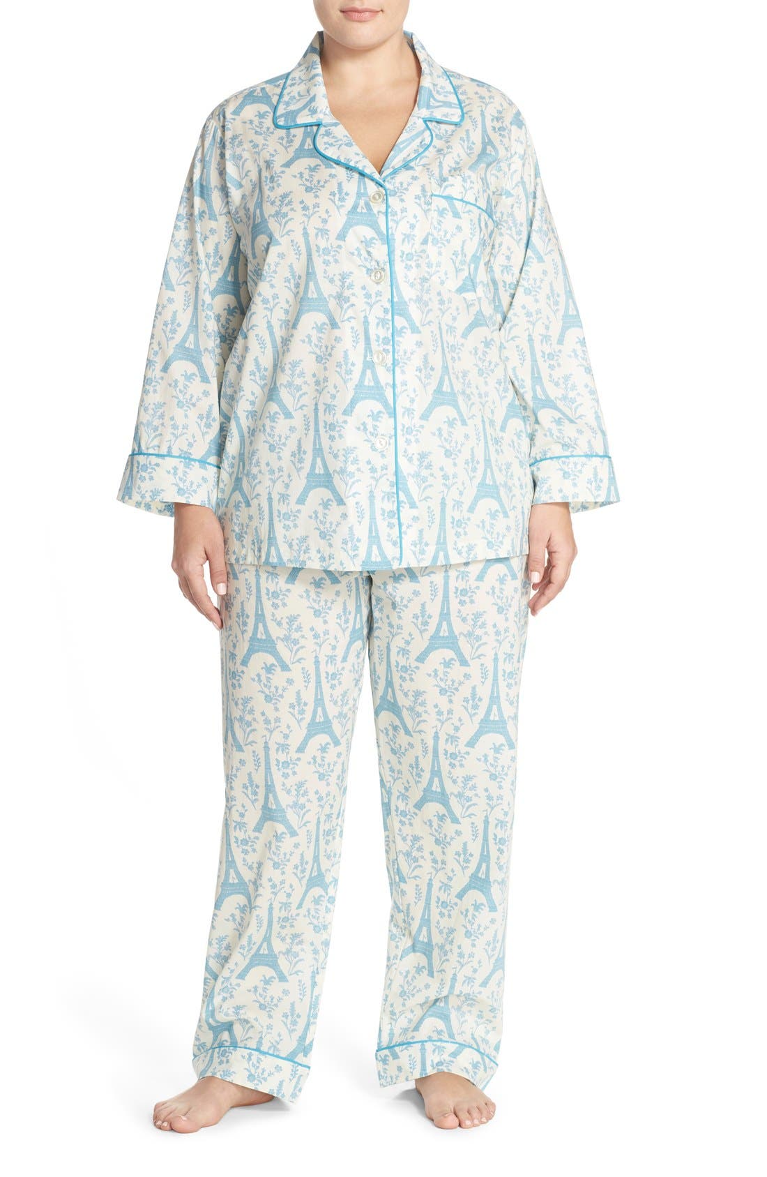 BedHead Print Poplin Pajamas (Plus Size) Nordstrom