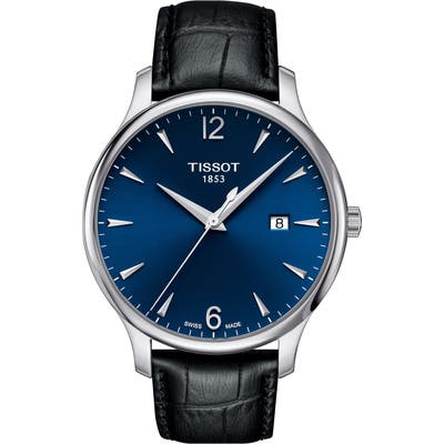Tissot Tradition Leather Strap Watch, 42Mm