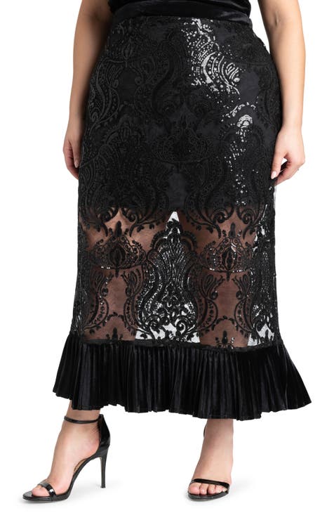 Plus size clearance sequin skirt nordstrom