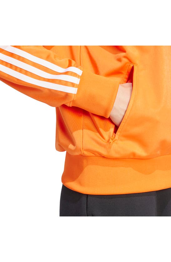 Shop Adidas Originals Adicolor Firebird Recycled Polyester Track Jacket In Orange