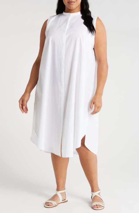 Eileen fisher white dress best sale