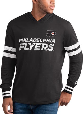 Starter /black Philadelphia Flyers Cross Check Jersey V-neck Long