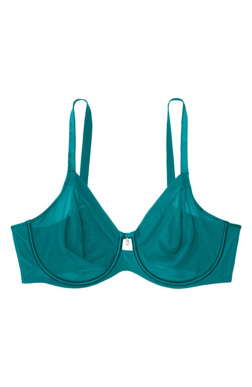 Curvy Couture Full Figure Mesh Underwire Bra In Fanfare