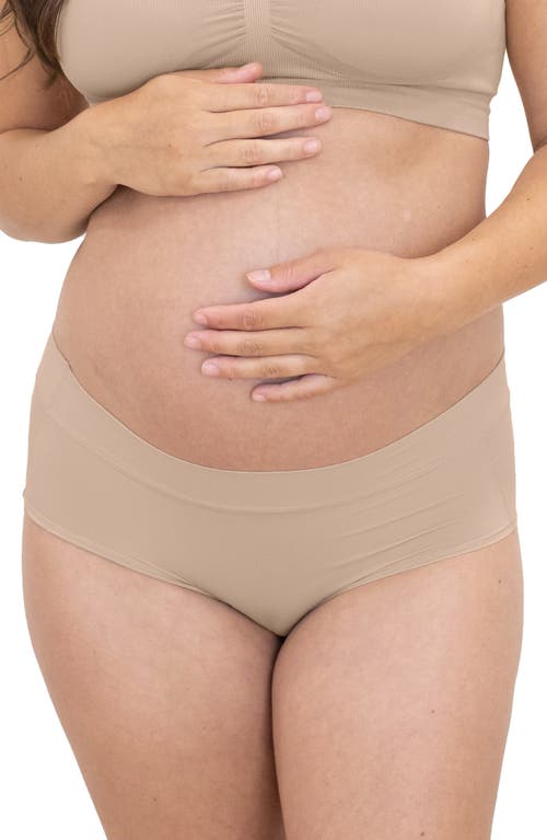 Kindred Bravely Grow With Me Maternity Briefs in Beige