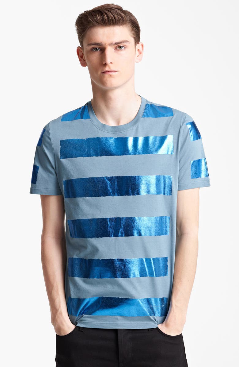Burberry Prorsum Metallic Stripe T-Shirt | Nordstrom