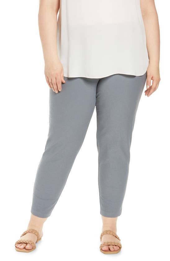 EILEEN FISHER SLIM WASHABLE STRETCH CREPE ANKLE PANTS