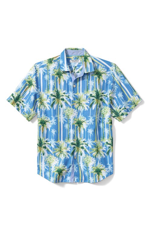 Tommy Bahama Coconut Point Grand Palms Short Sleeve Button-Up Shirt in Mountain Bluebell at Nordstrom, Size Xx-Large
