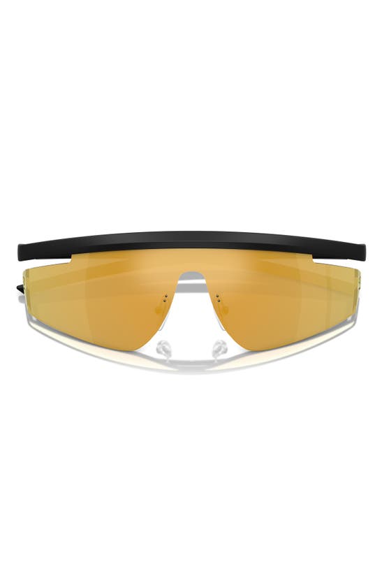 Scuderia Ferrari 140mm Irregular Shield Sunglasses In Matte Black